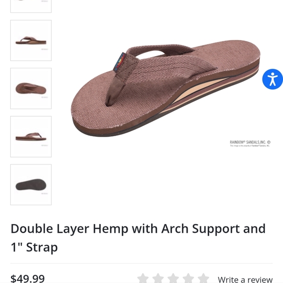 Rainbow Sandals, Size Large 7.5-8.5 - Picture 6 of 6